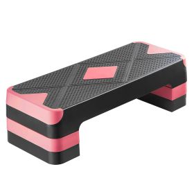 VEVOR Aerobic Exercise Step Platform, 28-Inch Workout Aerobic Stepper, Height Adjustable Fitness Training Step Deck Trainer with 4 Risers