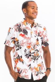 HAWAIIAN BUTTON DOWN SHIRT (Color: MULTI, size: L)